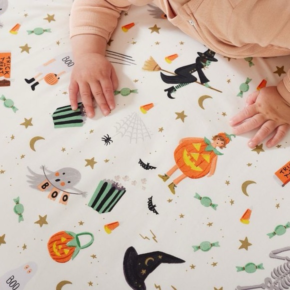 pottery barn kids rifle paper co halloween crib sheet - Picture 2 of 3